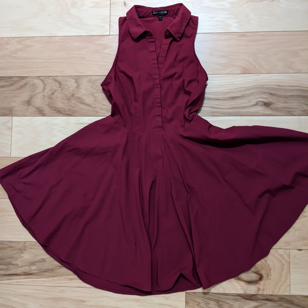 Express small cranberry dress